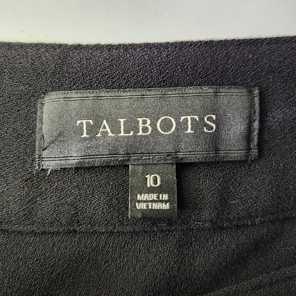 Talbots Black Full Skirt with Large Button Trim Size 10 - Picture 8 of 9